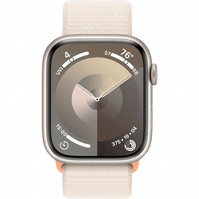 б/у Apple Watch Series 9 GPS 45mm Starlight Aluminum Case with Starlight Sport Loop