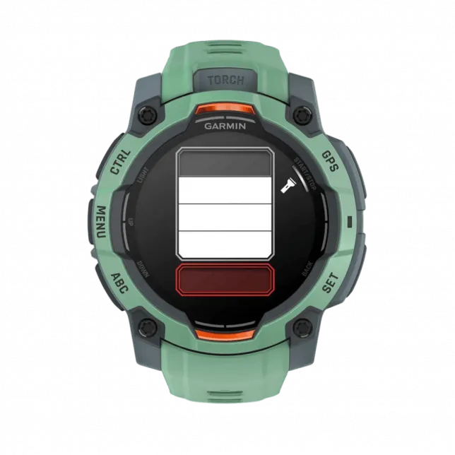 Смарт-годинник Garmin Instinct 3 45 мм, AMOLED Neotropic зелений з Neotropic зеленим силіконовим ремінцем