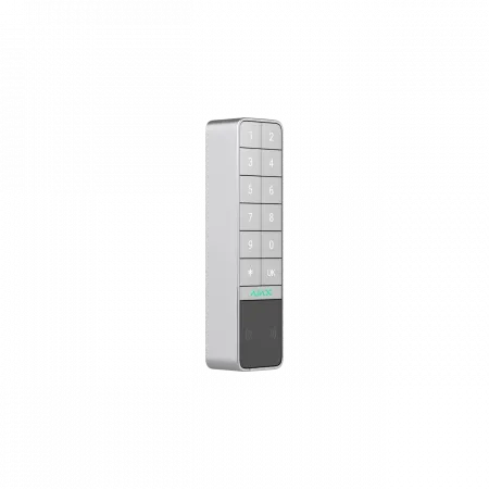Бездротова зовнішня клавіатура Ajax KeyPad Outdoor Jeweller, біла