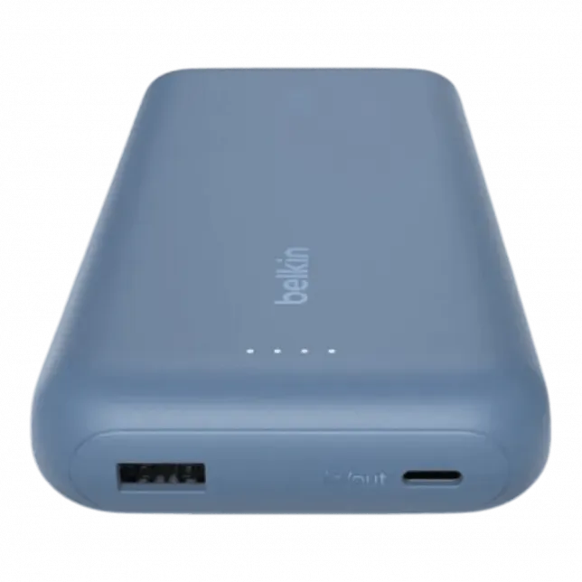 Повербанк Belkin 20000mAh 30W 2xUSB-C/1xUSB-A з інтегрованим кабелем USB-C Blue