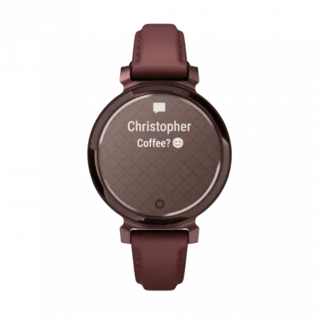 Смарт-годинник Garmin Lily 2 Classic Dark Bronze з Mulberry бордовим шкіряним ремінцем
