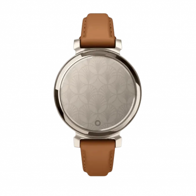 Смарт-годинник Garmin Lily 2 Classic Cream Gold з Tan коричневим шкіряним ремінцем