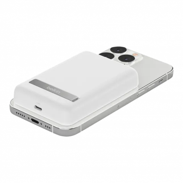 Магнітний повербанк Belkin MagSafe Wireless with Stand 5000mAh White