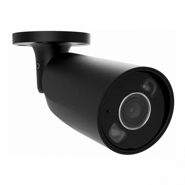 IP-Камера дротова Ajax BulletCam HL black, 5мп, 4мм, гібридне підсвічування IR 50м, білий Led 50м, Poe, True WDR, IP 65,  аудіо, кут огляду 75° до 85°, вулична, чорна