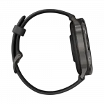 Смарт-годинник Garmin Venu 4 45 мм Slate з Black чорним силіконовим ремінцем