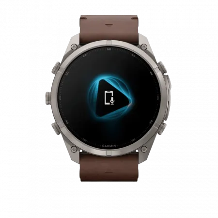 Смарт-годинник Garmin Fenix 9 Pro - inReach, 51мм Titanium з Walnut коричневим шкіряним ремінцем