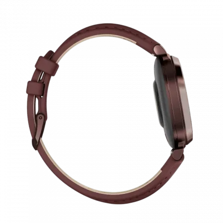 Смарт-годинник Garmin Lily 2 Classic Dark Bronze з Mulberry бордовим шкіряним ремінцем