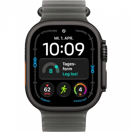 Apple Watch Ultra 4 GPS + LTE 49mm Black Titanium Case with Translucent Black Ocean Band (MJAY4)