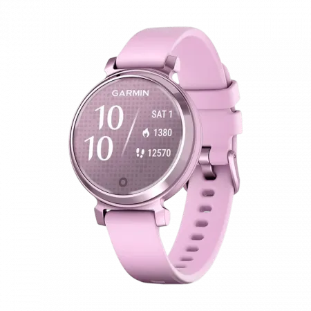 Смарт-годинник Garmin Lily 2 Sport Metallic Lilac з Lilac бузковим силіконовим ремінцем