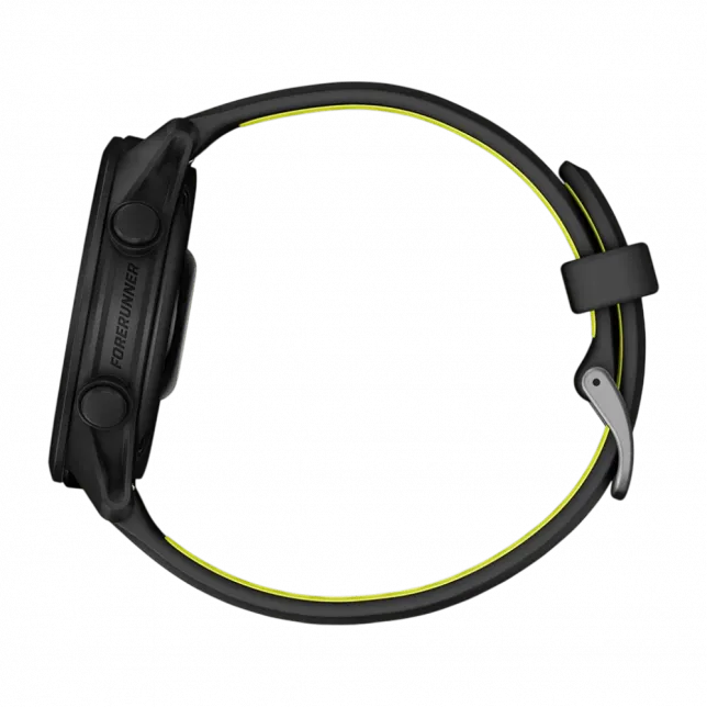 Смарт-годинник Garmin Forerunner 170 Music Black чорний з Black/Amp Yellow чорним/жовтим силіконовим ремінцем