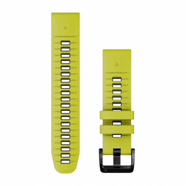 Ремінець QuickFit 22 мм, Electric Lime/Graphite жовтий/сірий силіконовий