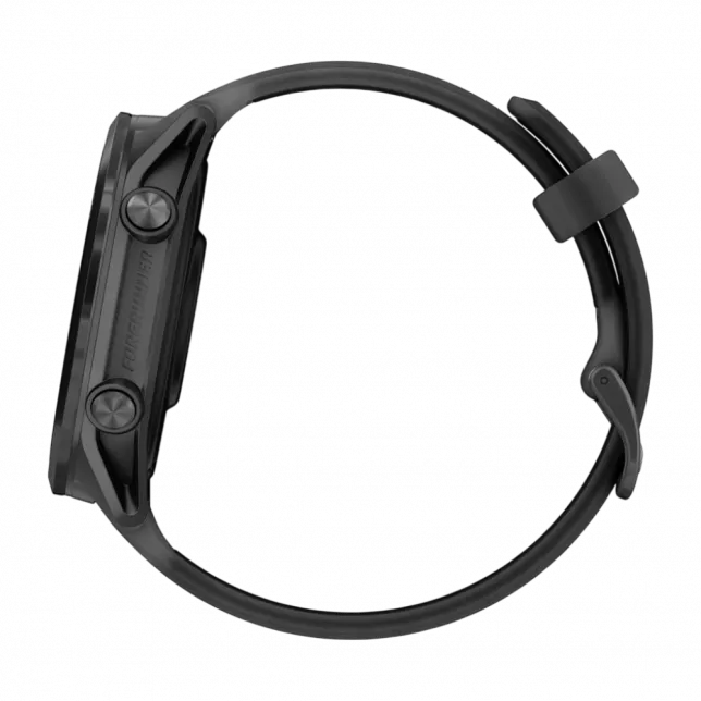 Смарт-годинник Garmin Forerunner 570 47мм Slate Gray Aluminum з Translucent Black чорним силіконовим ремінцем