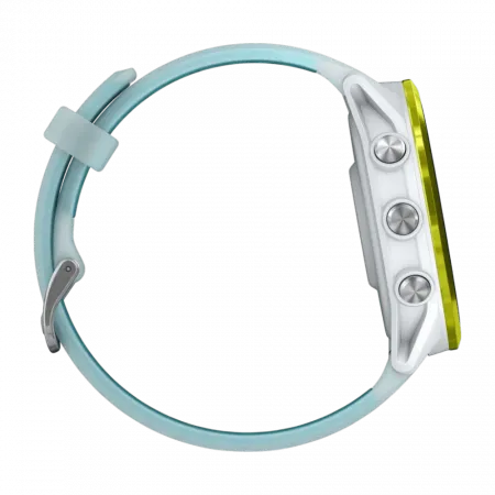 Смарт-годинник Garmin Forerunner 570 47мм Amp Yellow Aluminum з Translucent Whitestone/Turquoise блакитним силіконовим ремінцем