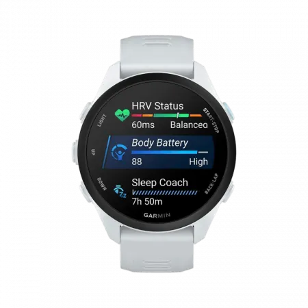 Смарт-годинник Garmin Forerunner 70 Whitestone з білим силіконовим ремінцем