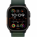 б/у Apple Watch Ultra 2 GPS + LTE 49mm Black Titanium Case with Dark Green Alpine Loop - Medium (копія)