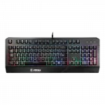 Клавіатура мембранна MSI Vigor GK20 UA 104key, USB-A, EN/UKR/RU, ColorLED, чорний