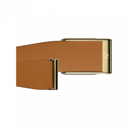 Ремінець Whoop LeatherLuxe Tapered Band для Whoop MG Camel with Gold (S/M)