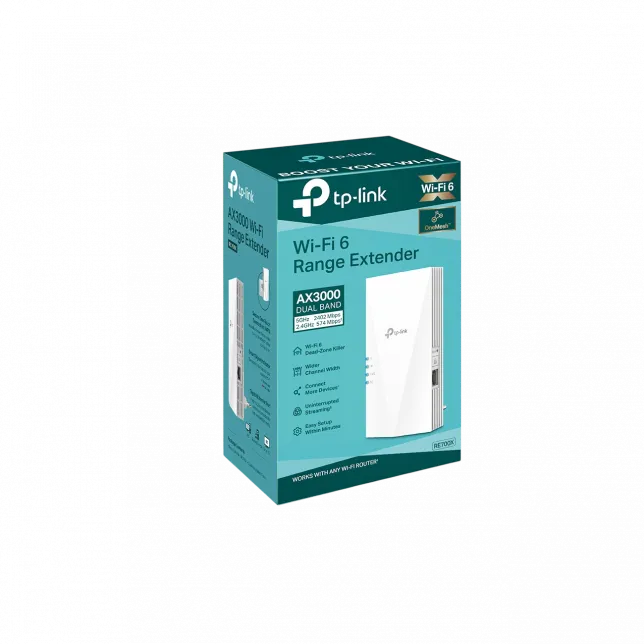 Розширювач покриття WiFi TP-LINK RE700X AX3000, 1хGE, MESH