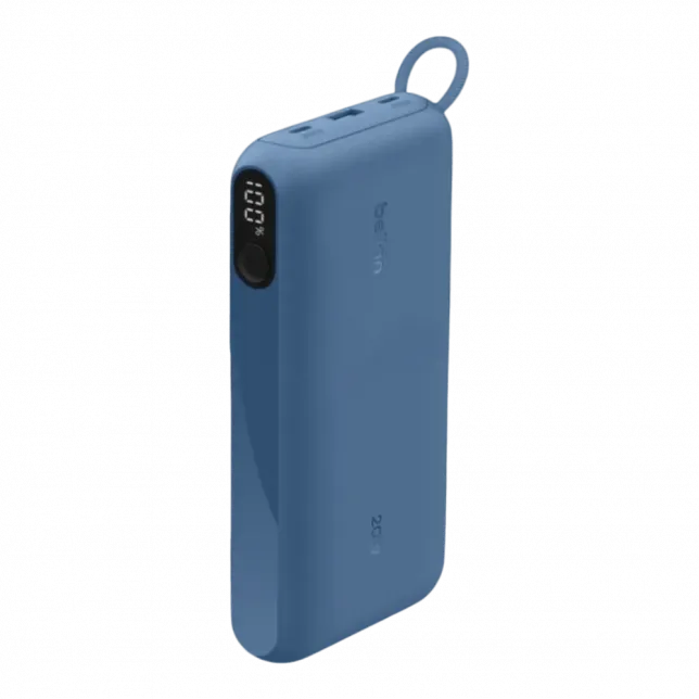 Повербанк Belkin 20000mAh 20W 2xUSB-C/1xUSB-A with Display Blue