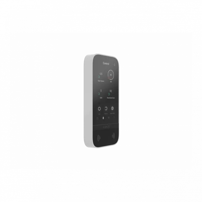 Клавіатура з сенсорним дисплеєм Ajax KeyPad TouchScreen, jeweller, бездротовий, білий