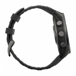 Смарт-годинник Garmin Fenix 9 47мм, Carbon Grey DLC Titanium з Black чорним силіконовим ремінцем