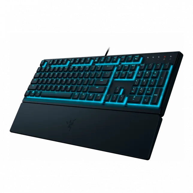 Клавіатура мембранна Razer Ornata V3 X 104key, USB-A, EN/UK, RGB, чорний
