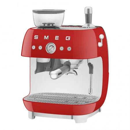 Кавомашина еспресо з кавомолкою Smeg (Red)
