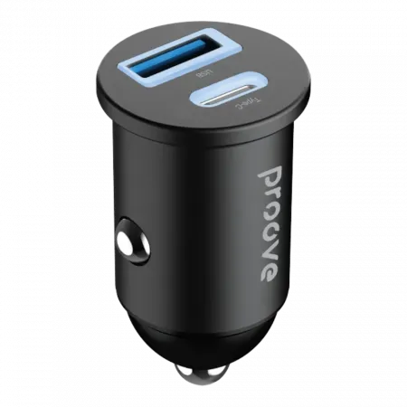 Автомобільний зарядний пристрій Proove Power 30W Type C + USB Black