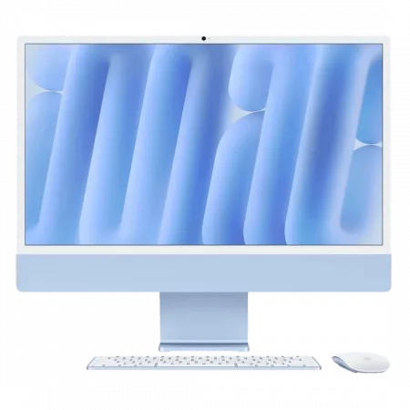 Apple iMac 24 with Retina 4.5K, Apple M4, 512GB, 10 CPU / 10 GPU, 32GB RAM, Blue with Nano-texture (Z1EQ000KA)