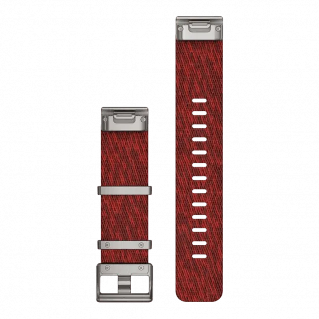 Ремінець QuickFit 22 мм, Red червоний жакардовий нейлоновий