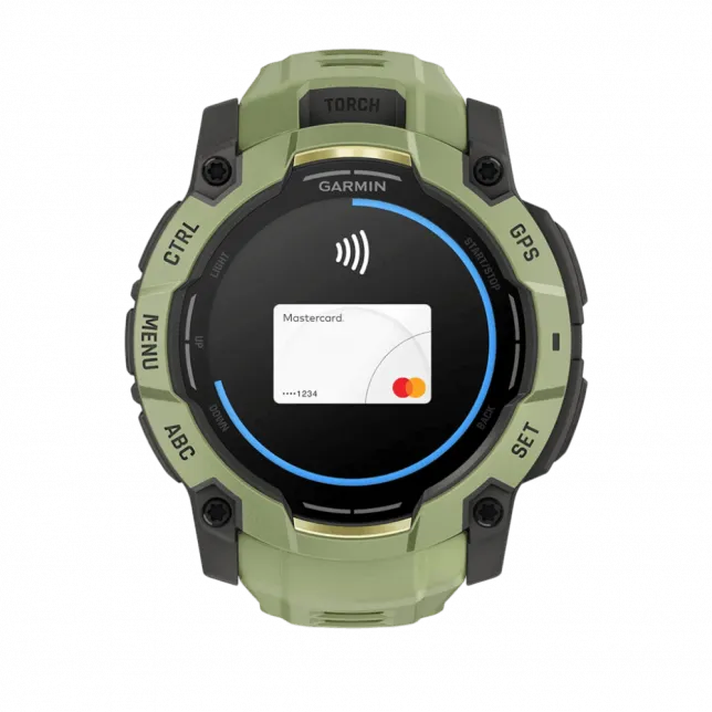 Смарт-годинник Garmin Instinct 3 50 мм, AMOLED Fern Green зелений з Fern Green зеленим силіконовим ремінцем