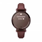 Смарт-годинник Garmin Lily 2 Classic Dark Bronze з Mulberry бордовим шкіряним ремінцем