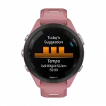 Смарт-годинник Garmin Forerunner 265S з Light Pink корпусом та Light Pink/Powder Grey рожевим силіконовим ремінцем