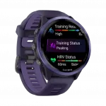 Смарт-годинник Garmin Forerunner 570 47мм Indigo Aluminum з Translucent Whitestone/Turquoise блакитним силіконовим ремінцем