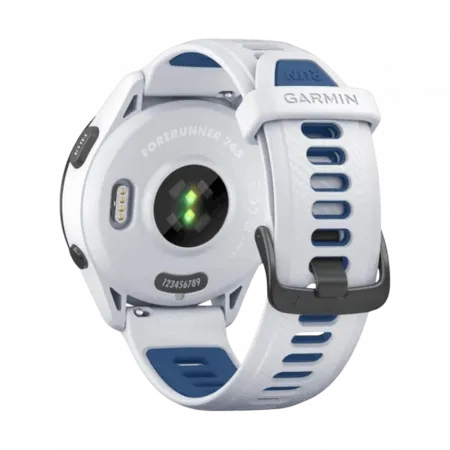 Смарт-годинник Garmin Forerunner 265 з Whitestone корпусом та Whitestone/Tidal Blue білим силіконовим ремінцем