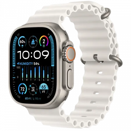 б/у Apple Watch Ultra 2 GPS + LTE 49mm Titanium Case with White Ocean Band