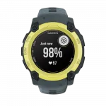 Смарт-годинник Garmin Instinct E 40 мм Electric Lime жовтий з Twilight сірим силіконовим ремінцем