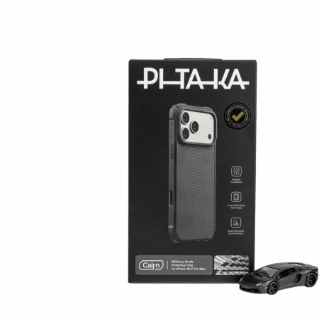Чохол Pitaka Cairn Military Grade Protective для iPhone 18 Pro/17 Pro Twill Black/Grey