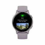 Смарт-годинник Garmin Vivoactive 5 Metallic Orchid Aluminum Bezel з бузковим корпусом Orchid та силіконовим ремінцем
