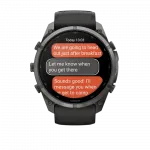 Смарт-годинник Garmin Fenix 9 Pro - inReach, 51мм Carbon Gray DLC Titanium з Black/Pebble Grey чорним/темно-сірим силіконовим ремінцем