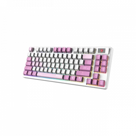 Клавіатура механічна MSI FORGE GK600 TKL W VIOLET UA 83key, mechanical Linear, USB-A, Wireless, Bluetooth, EN/UKR/RU, RGB, фіолетовий