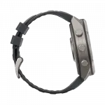 Смарт-годинник Garmin Fenix 9 Pro 51мм, Titanium з Graphite/Black темно-сірим/чорним силіконовим ремінцем