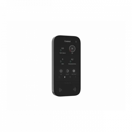 Клавіатура з сенсорним дисплеєм Ajax KeyPad TouchScreen, jeweller, бездротовий, чорний