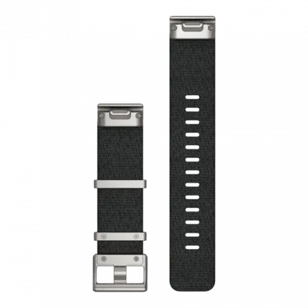Ремінець QuickFit 22 мм, Black чорний жакардовий нейлоновий 