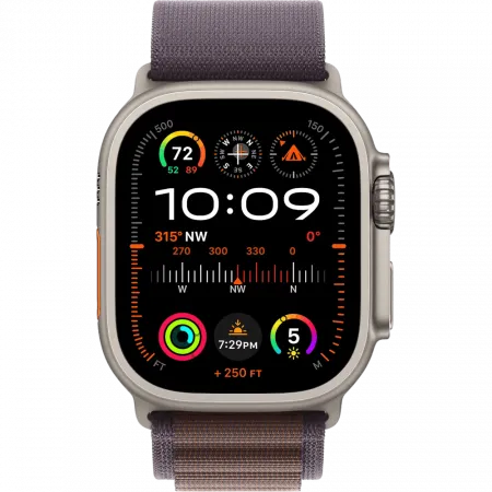 б/у Apple Watch Ultra 2 GPS + LTE 49mm Titanium Case with Indigo Alpine Loop - Large