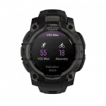 Смарт-годинник Garmin Instinct 3 45 мм, AMOLED Black чорний з Black чорним силіконовим ремінцем