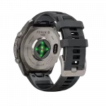 Смарт-годинник Garmin Fenix 9 Pro 47мм, Titanium з Graphite/Black темно-сірим/чорним силіконовим ремінцем