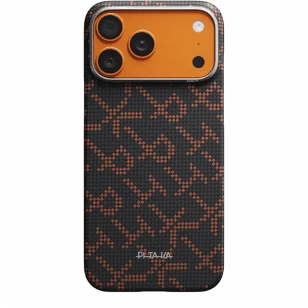 Чохол Pitaka Ultra-Slim Monogram для iPhone 17 Pro Max Black/Orange