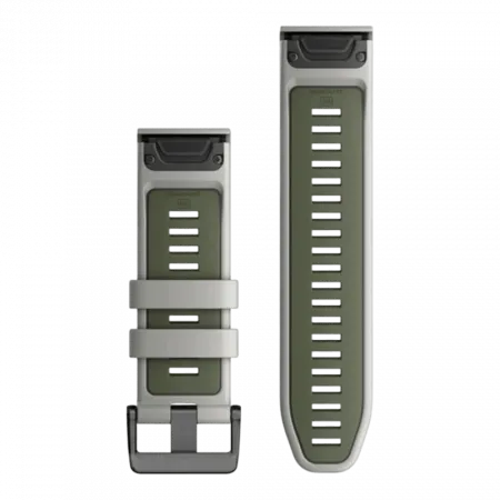 Ремінець QuickFit 26 мм, Fog Grey/Moss сірий силіконовий