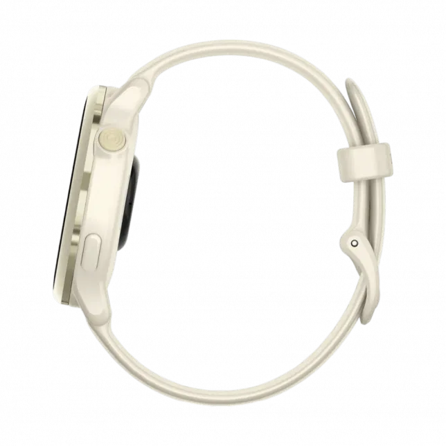Смарт-годинник Garmin Vivoactive 6 Lunar Gold з Bone білим силіконовим ремінцем